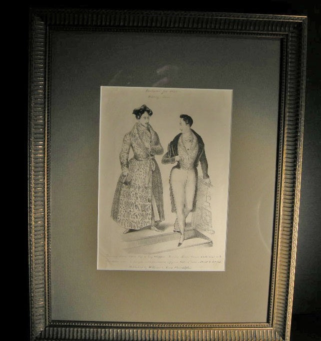Vintage Mens Fashion print Wedding Attire 1833 Williams and Sons 