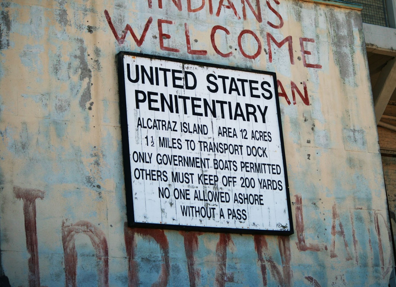 Old Alcatraz (Prison) Island Sign - Fine Art Photograph - 8x10 Free Shipping