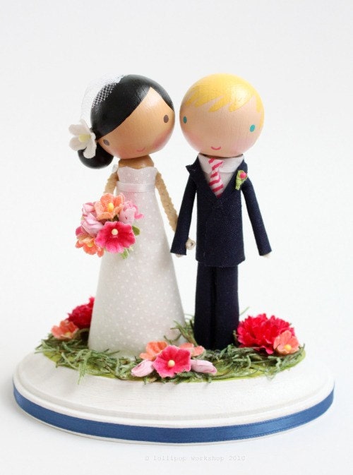 custom wedding cake topper no arch From lollipopworkshop