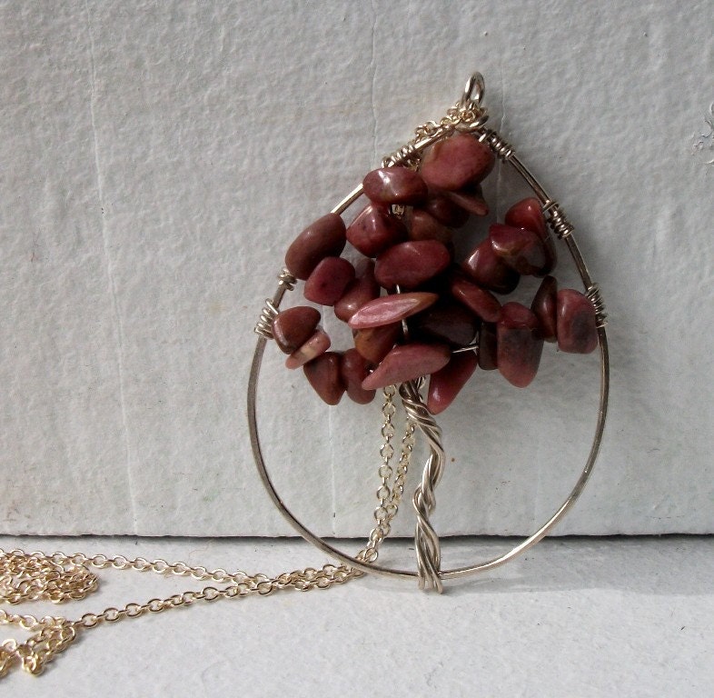 Rhodonite Tree Necklace