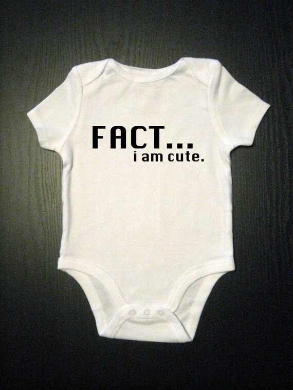 Fact, I am Cute, The Office, funny, onesie, bodysuit, baby, toddler, kids clothes
