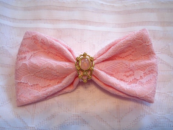 Pink Lace Princess Himegyaru Lolita Hair Bow