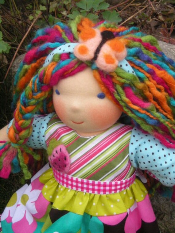 Organic waldorf inspired doll 14 inch -  Tanya