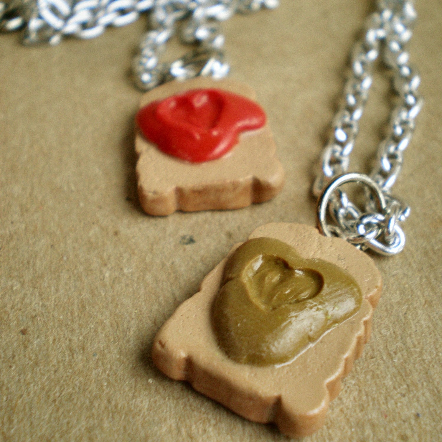 Peanut Butter & Jelly Best Friends Necklaces