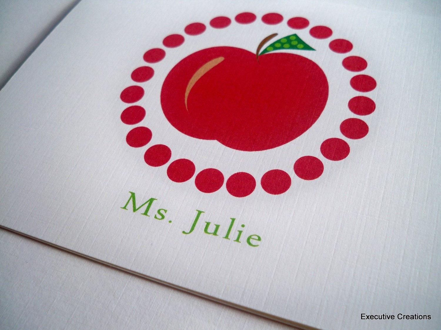 Red Apple Teacher Note cards