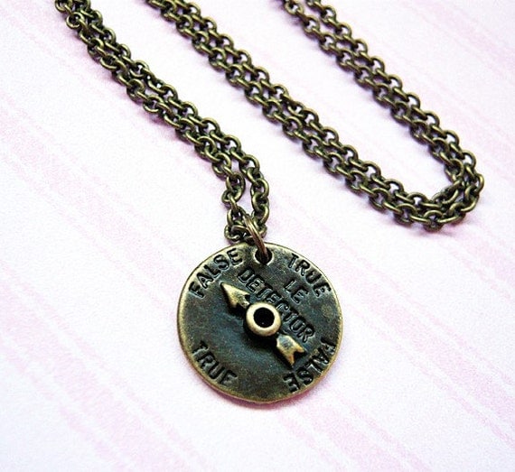 Vintage Style Lie Detector Charm Necklace by MaruMaru on Etsy from etsy.com