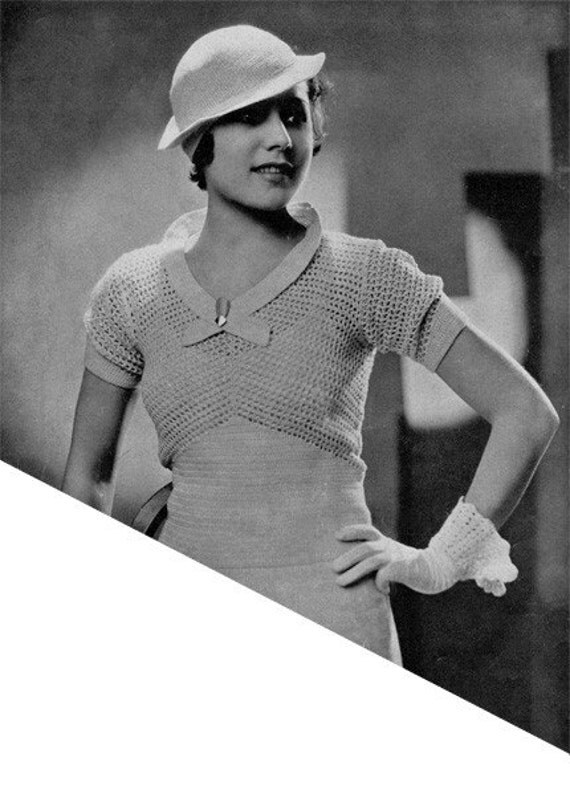 Vintage 1930s Crochet Patterns - Empire Blouse