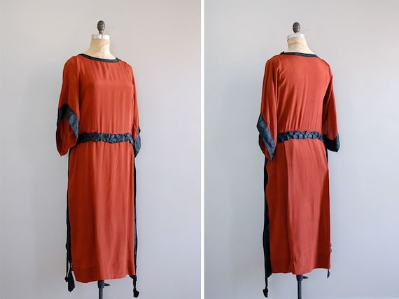 20s dress  / vintage 1920s dress / Algonquin Silk dress