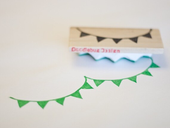 Bunting Hand Carved Stamp