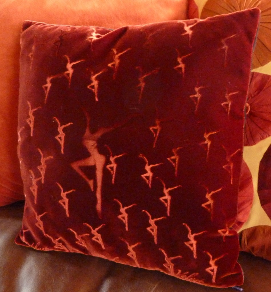 Velvet Pillow Decorative DMB Firedancer 14x14 Custom Reversible Embossed by Velvet manna for Etsy