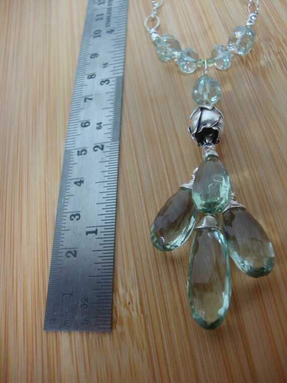 Gorgeous Green Amethyst And Sterling Necklace Preview 5