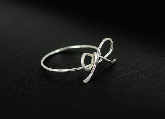 Bow Ring - Forget me knot - Sterling silver