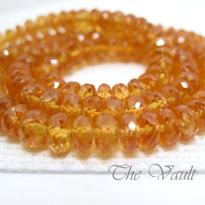 20 Spessartite Garnet 5mm faceted rondelles