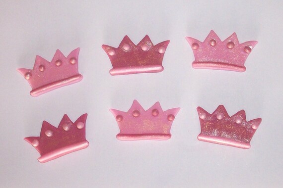 Fondant Princess Crowns - Cake/Cupcake Toppers - One Dozen