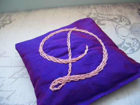 Hand Embroidered Lavender Sachet by Dolce Dreams
