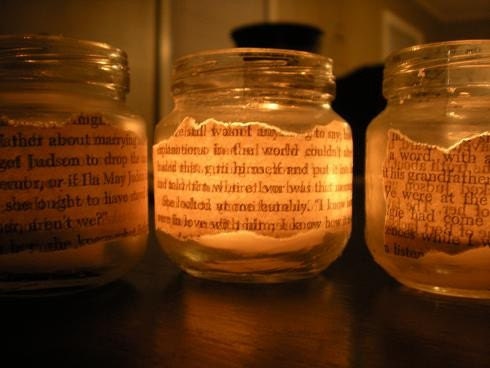 Tea Light Jars Candle Holders Vintage Wedding or Party Favors