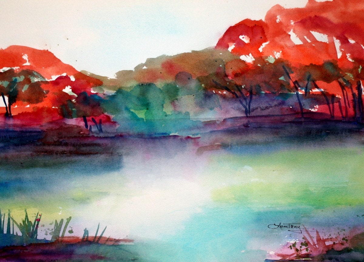 Mystic River - Fine Art Watercolor