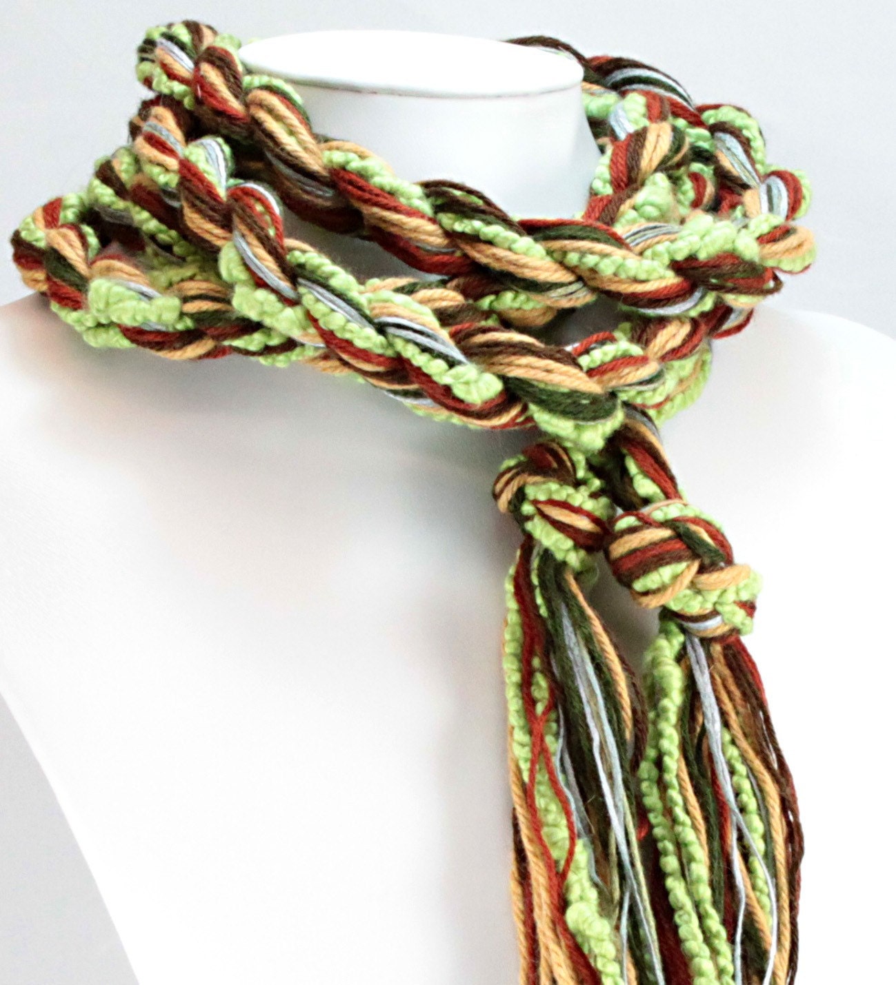 Fall into Winter EcoCessory Skinny Scarf - Vegan, Environmentally Friendly