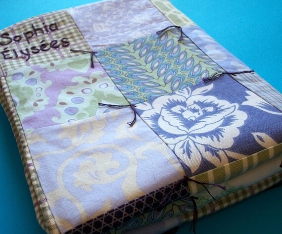 Baby Girl Quilt with Custom Hand Embroidery by Dolce Dreams