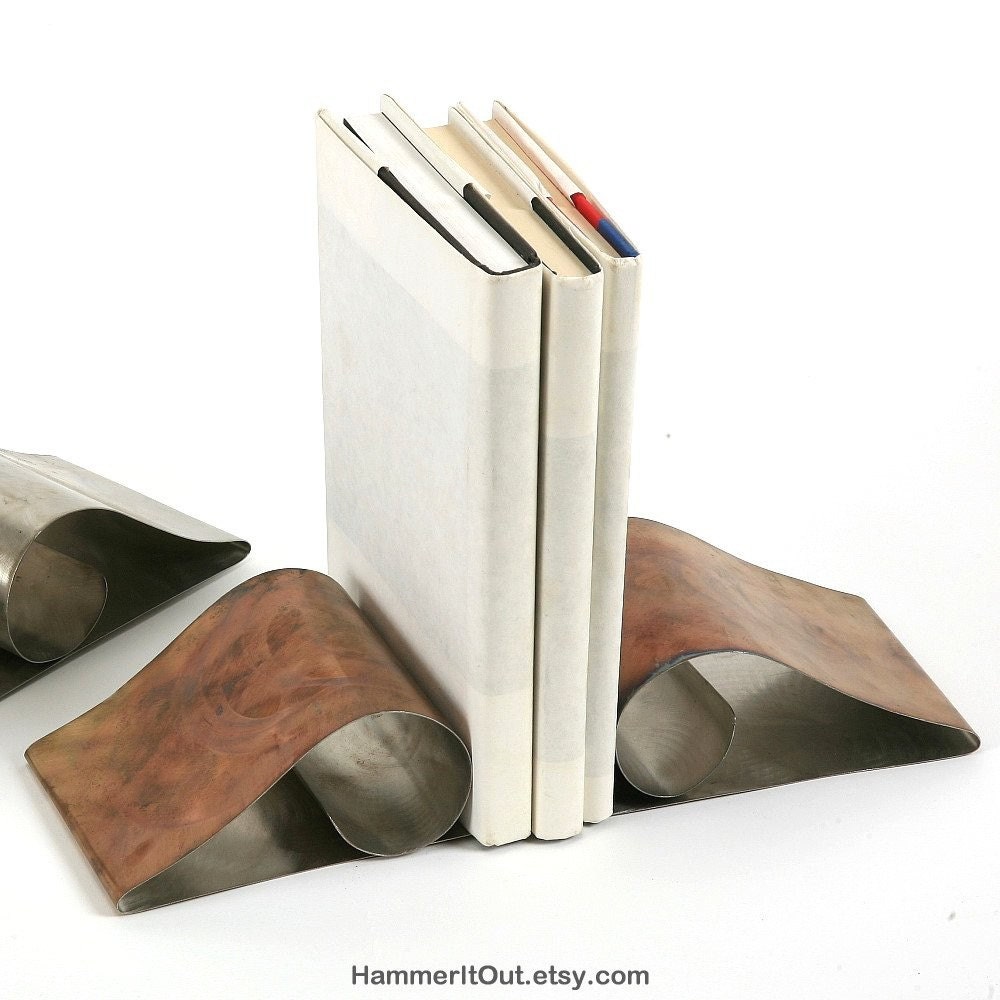 Stainless Steel Curl Book Ends