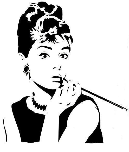 Audrey Hepburn Pop Art Silhouette Decal From IkonicWalls