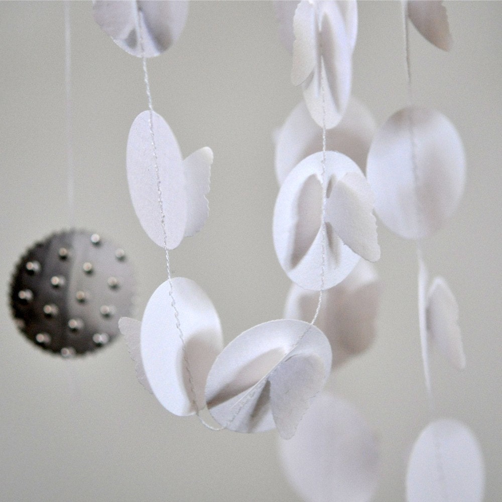 Snow Butterflies Paper Garland