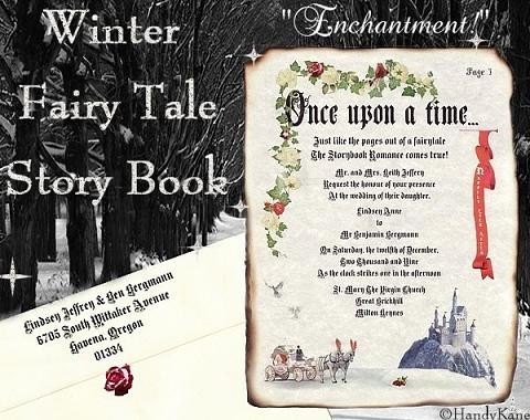 QTY 100 Winter Cinderella Royal Fairy Tale Wedding party Invitation