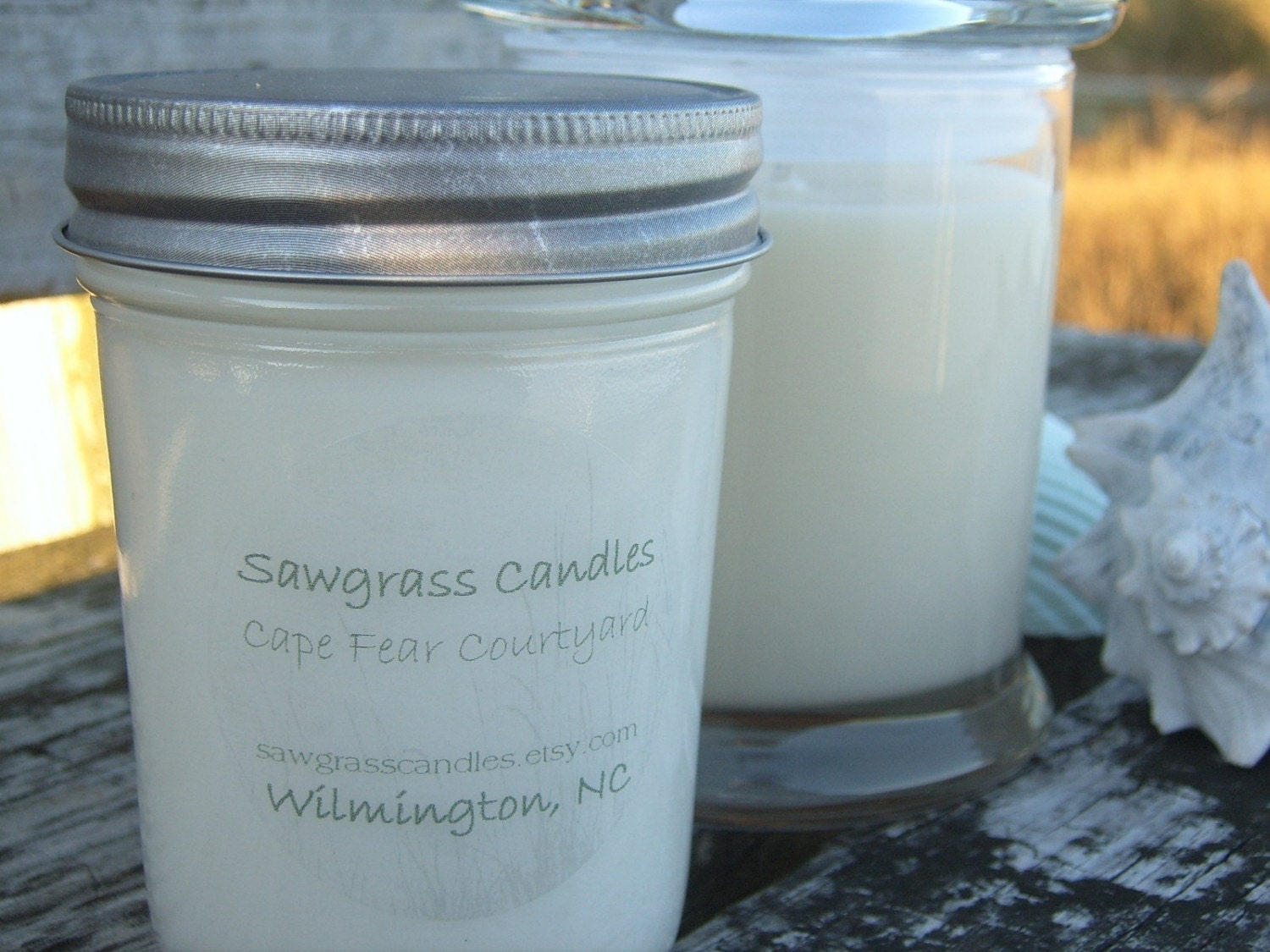 Soy wax candle by sawgrasscandles