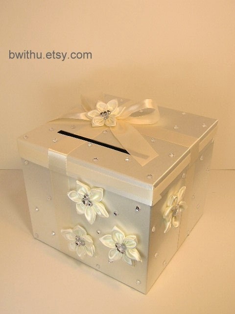 Ivory Wedding Card Box Gift Card Box Money Box HolderCustomize made to