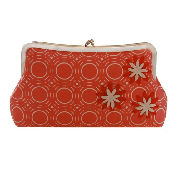 Mod red clutch purse