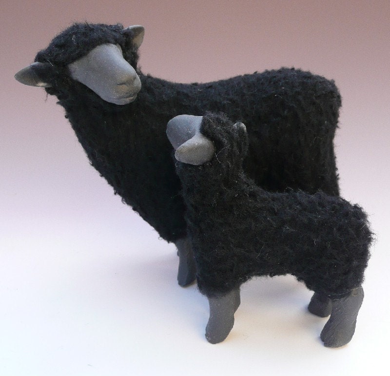 Black Ewe and Lamb