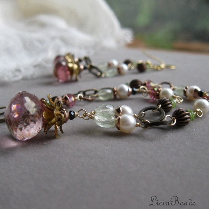 Spring Dance - gypsy gemstone necklace