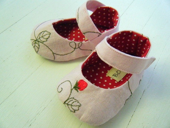 Розовое белье Клубника Мэри Джейн обувь для вашего ребенка девушка