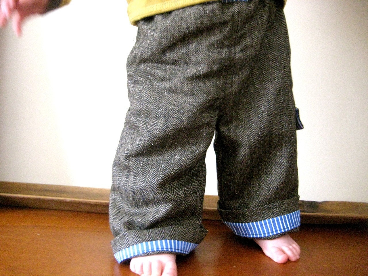 HERRINGBONE wool little boy pants