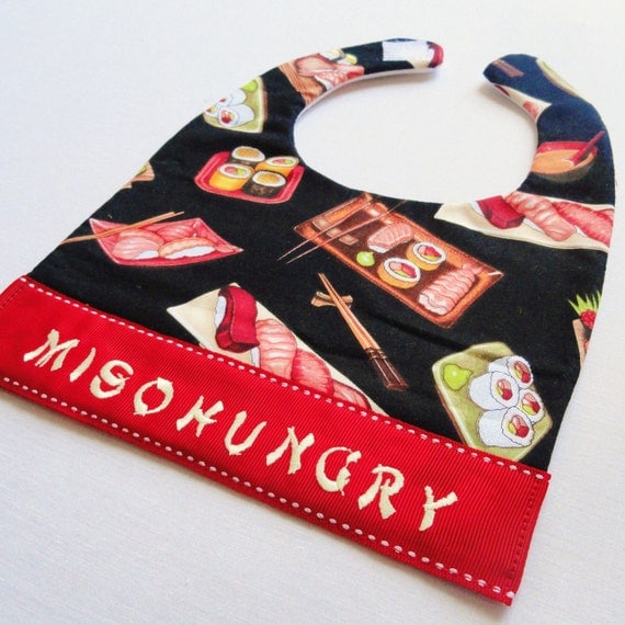 Miso Hungry for Sushi Keepsake Bib