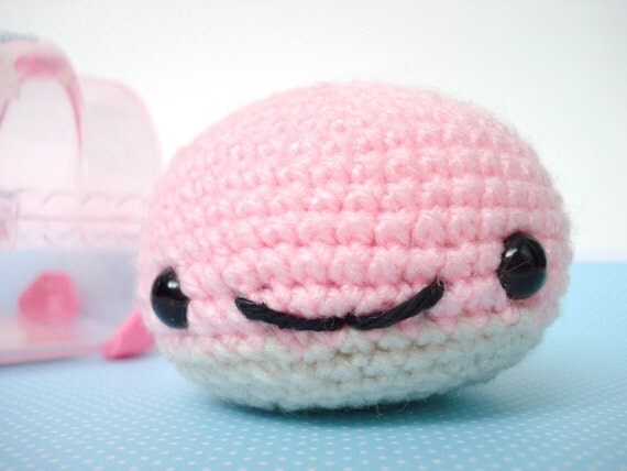Teensy-Weensy Pink Amigurumi Whale- O.N.L.