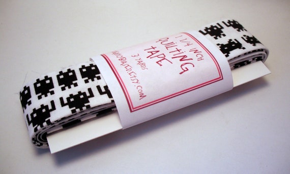 Quilt Binding - Space Invaders Handmade Quilting Tape, 3 Yards