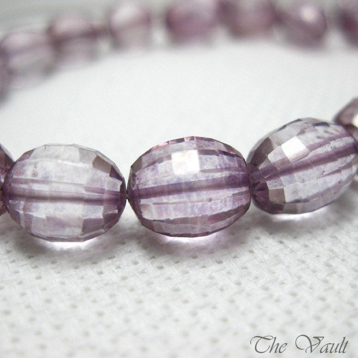 14 Pink Mystic Quartz 9-11mm barrel beads