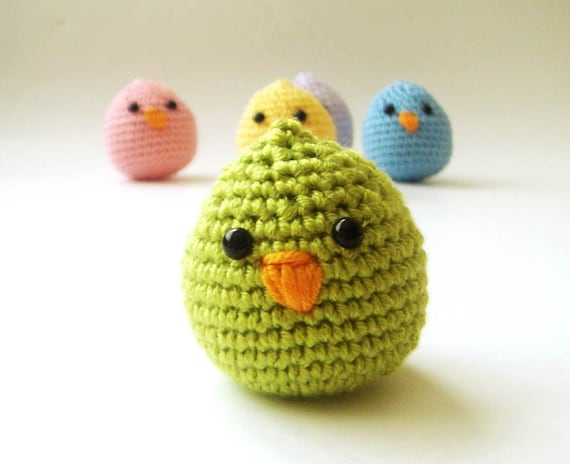 lime green baby chick