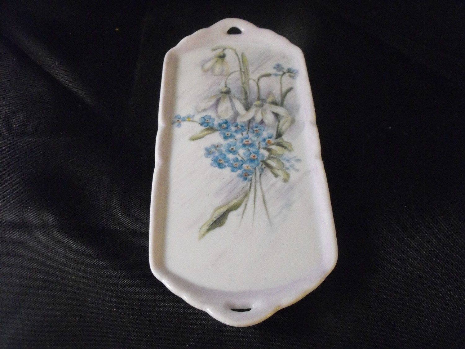 Hand Painted Porcelain Dresser Tray