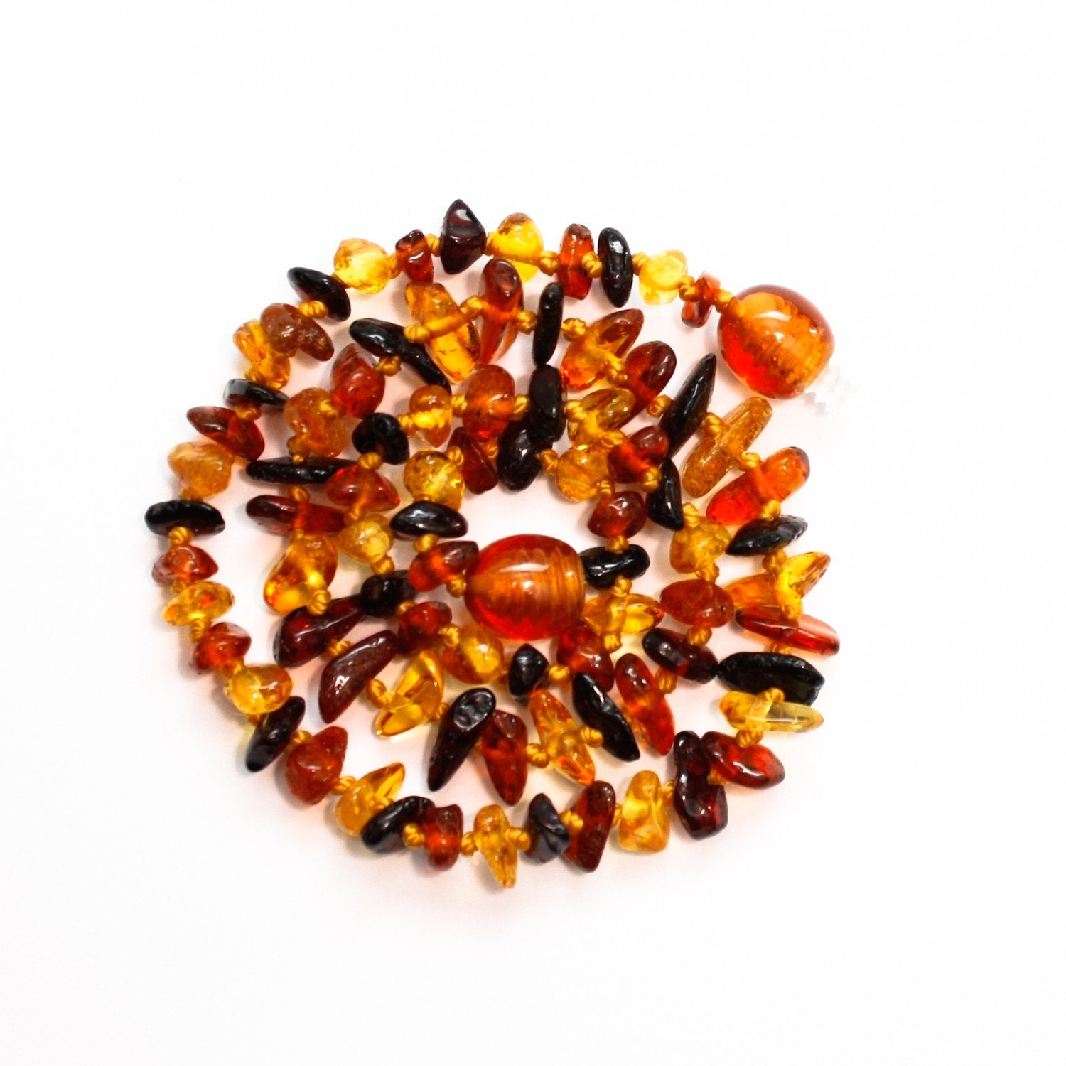SPECIAL OFFER multicolored Baltic Amber teething necklace for your baby handmade knotted BS17