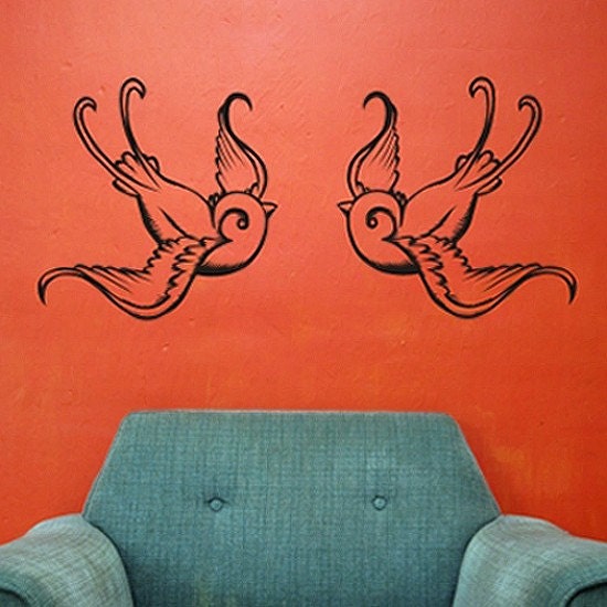 tattoo swallow wall decals From beepart
