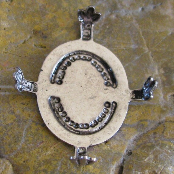 6 Antique Silver Wrap Settings for 25x18 Stones 930