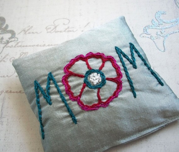 Dolce Dreams Hand Embroidered Dupioni Silk Lavender Sachets