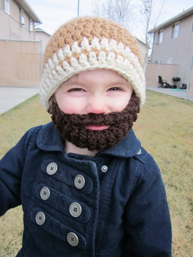Kids ULTIMATE Bearded Beanie Warm Brown