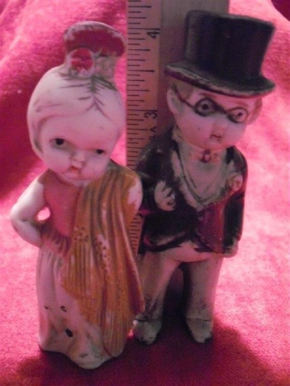 Groom And His Senorita - Set of Vintage Bisque Kewpie Dolls