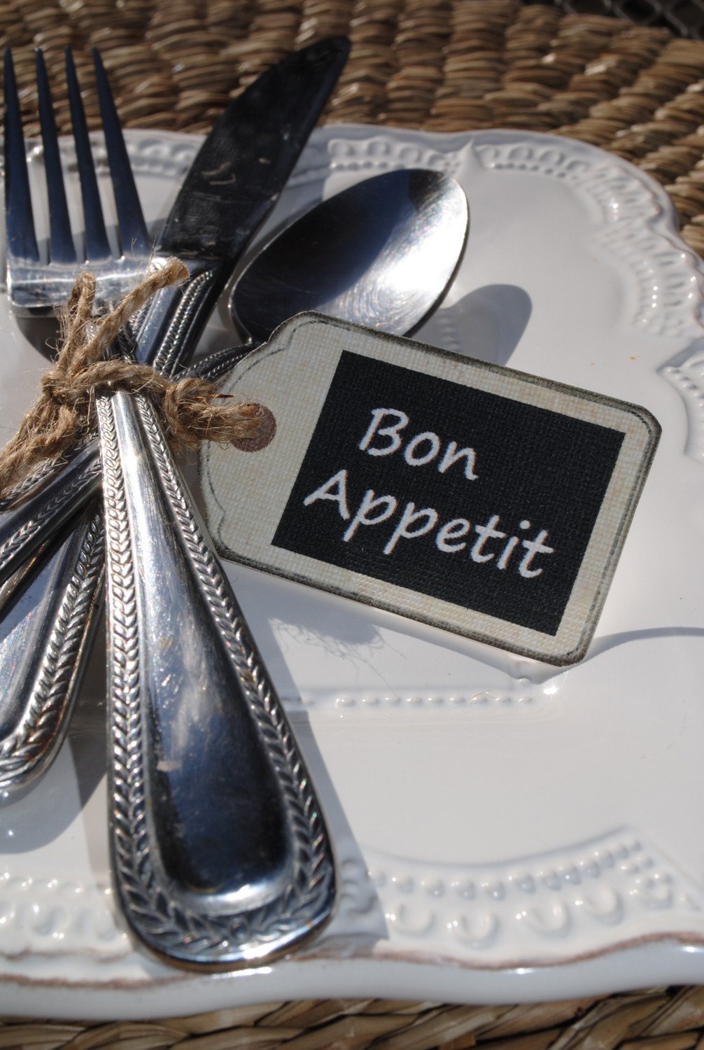 Set of 12. Bon Appetit. Table Place Cards. Hang Tags. Gift Tags. Dinner Party. Hostess. Housewarming. For the Cook. Homemade Goodies