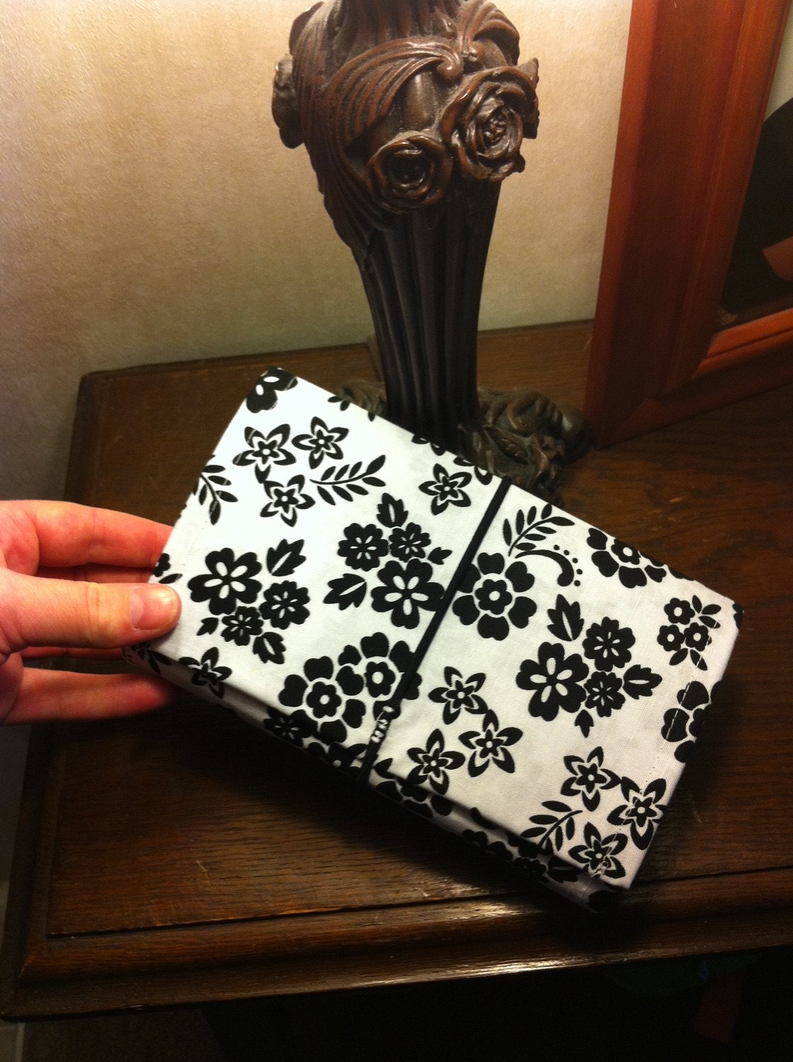 Chic Grocery Coupon Organizer Holder File / Black & White