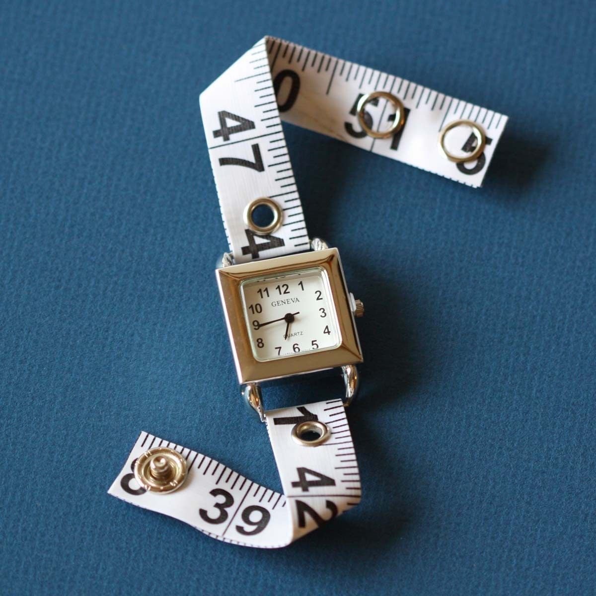 Tape Measure Watch in White