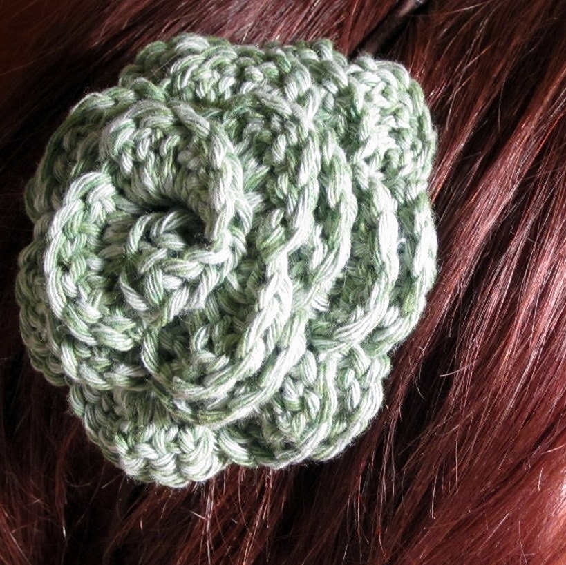 Recycled Cotton Flower Headband - Green